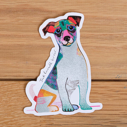 Jack Russell Terrier Dog Sticker, I DREW DOGS, Dog Stickers, Dog gifts