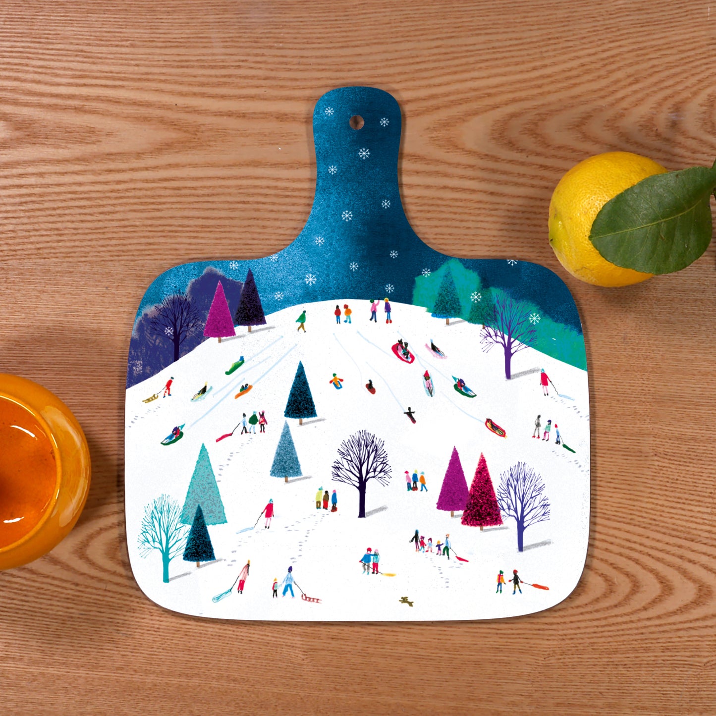 Christmas Sledging Chopping Board, LCHOP263