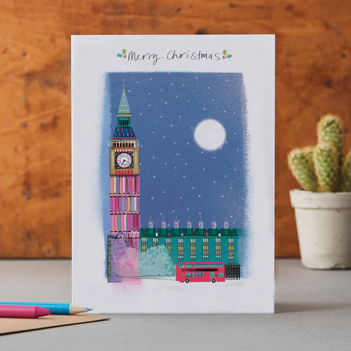 CHRISTMAS CARD BIG BEN LONDON