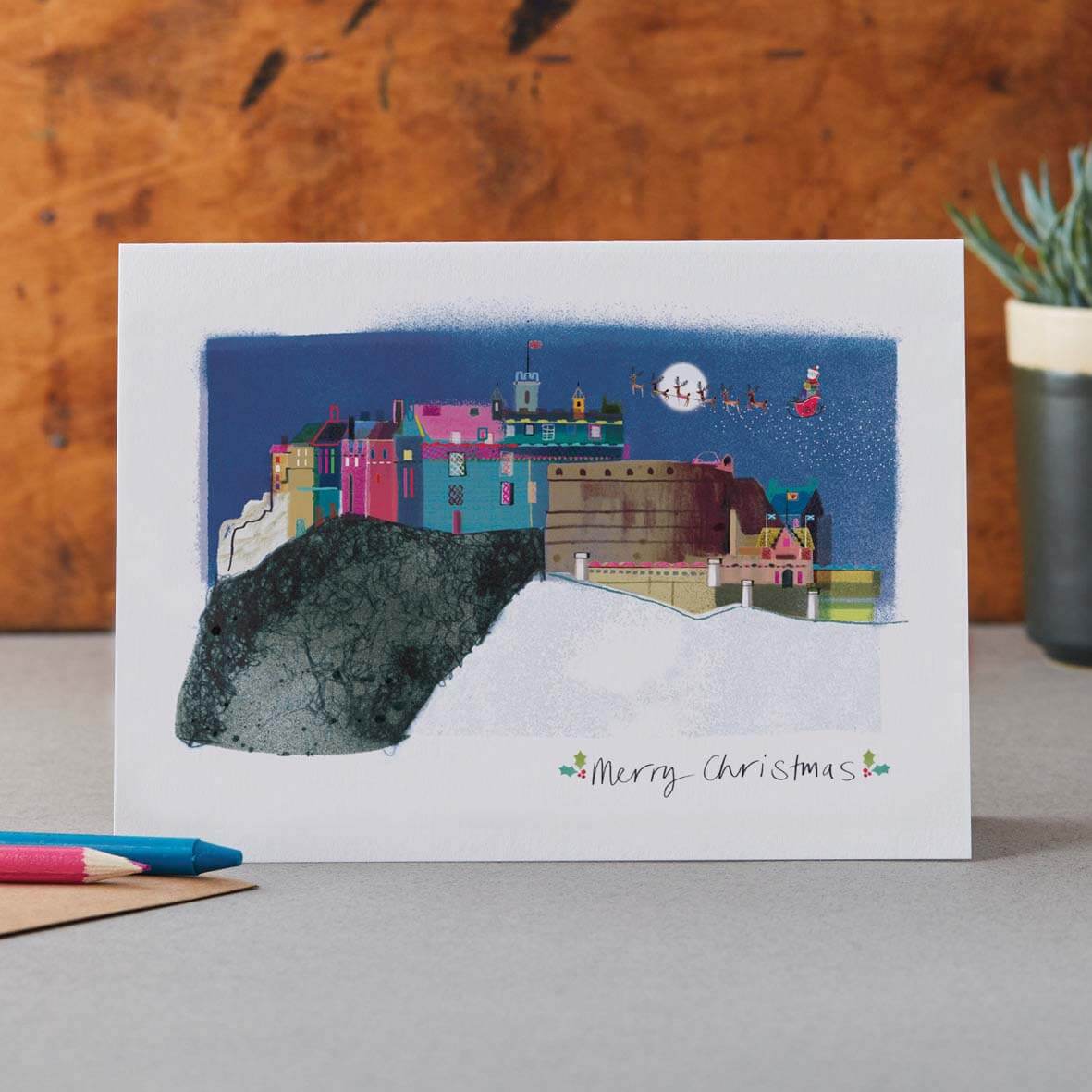 CHRISTMAS CARD EDINBURGH CASTLE