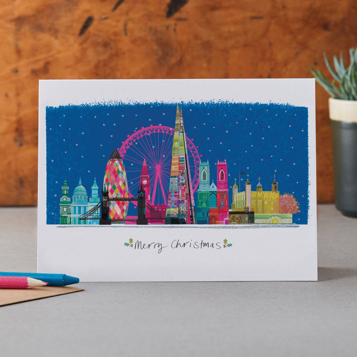 CHRISTMAS CARD LONDON BABY