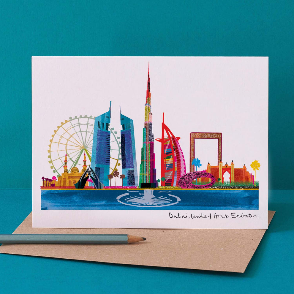 DUBAI SKYLINE CARD idrewthis.co.uk