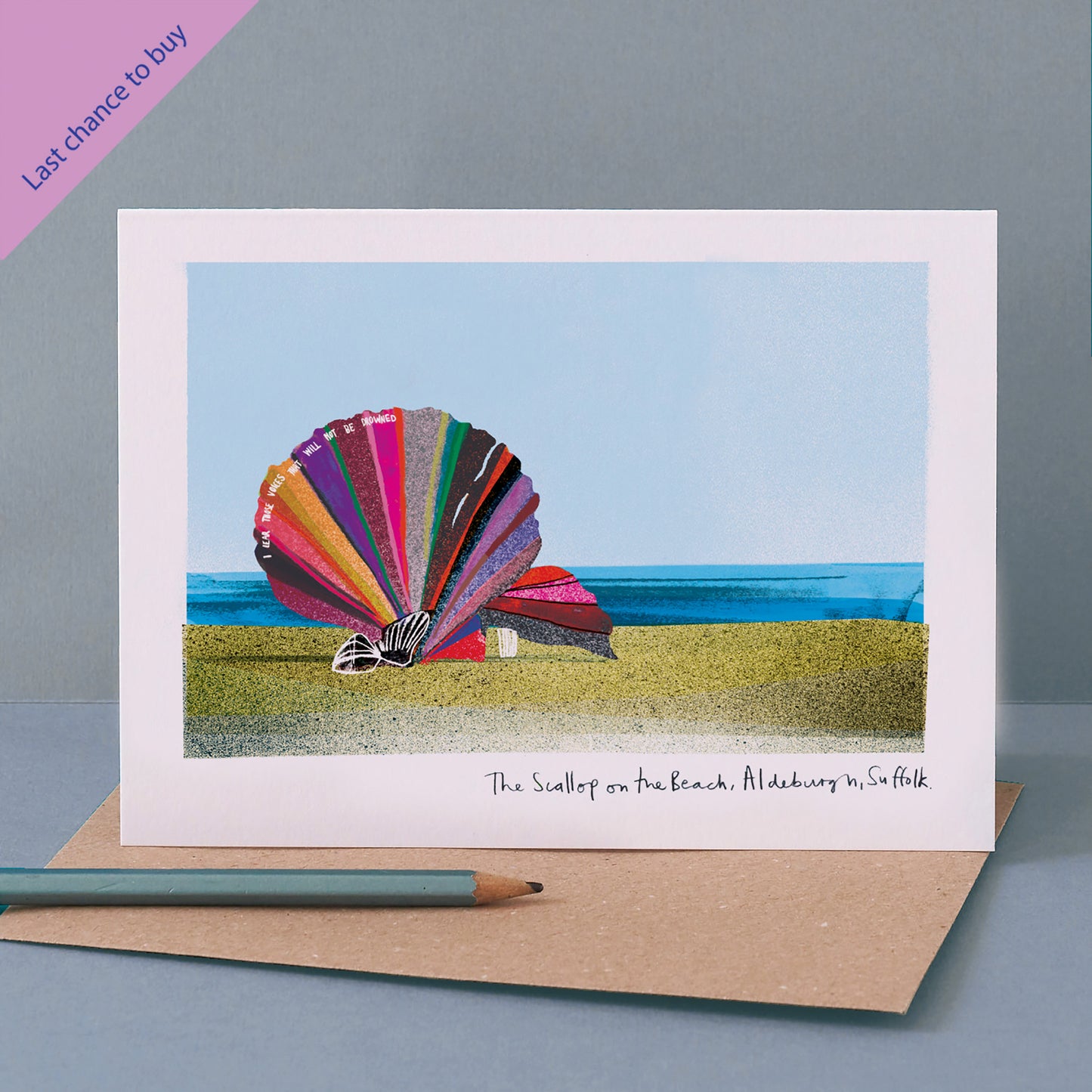 SCALLOP ON THE BEACH BRIGHTON CARD