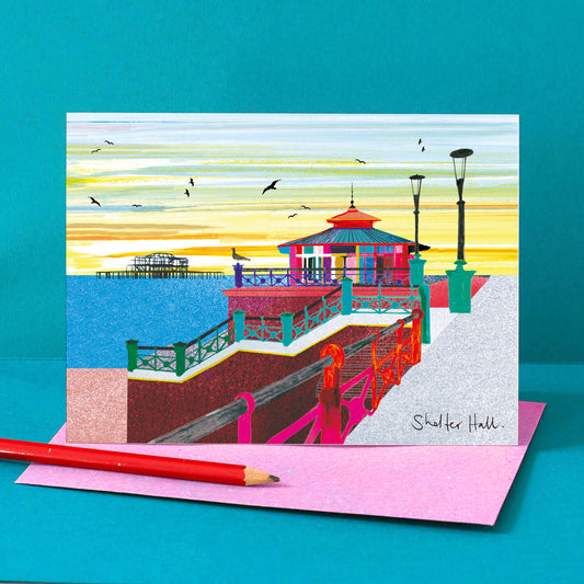 Brighton Shelter Hall Greetings Card, LM266