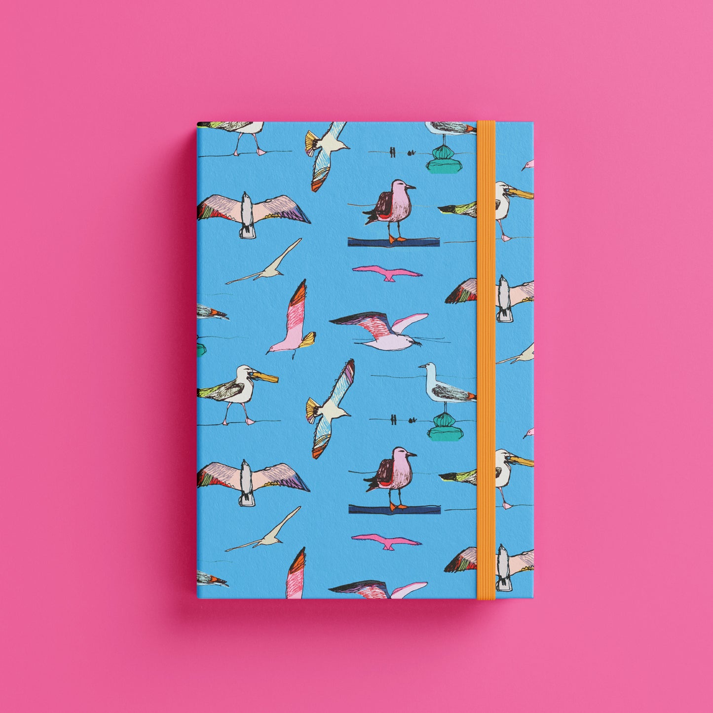 Left Handed Seagulls A5 Soft Cover Notebook