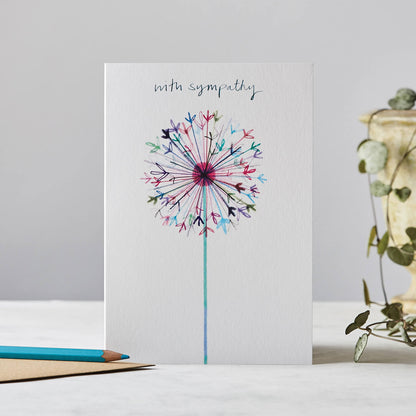 WITH SYMPATHY ALIUM CARD, LT044