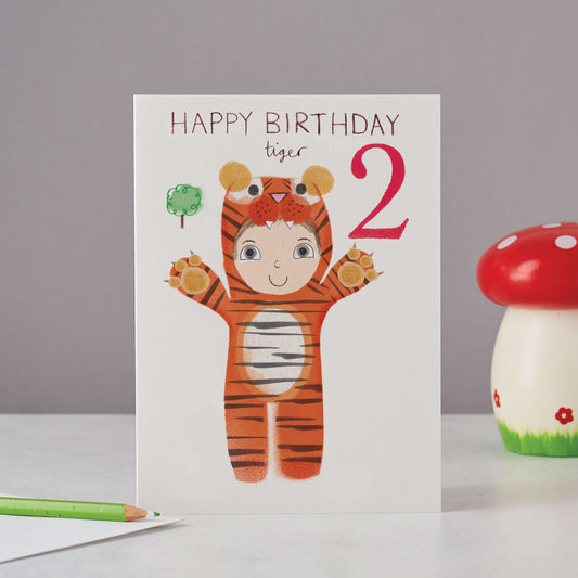AGE 2 TIGER SUIT CARD