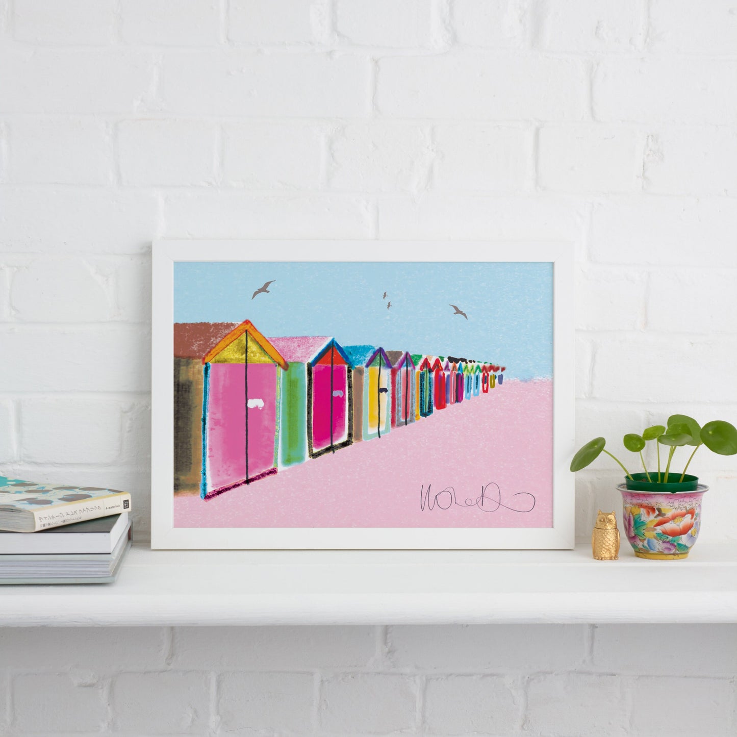 BRIGHTON BEACH HUTS PRINT