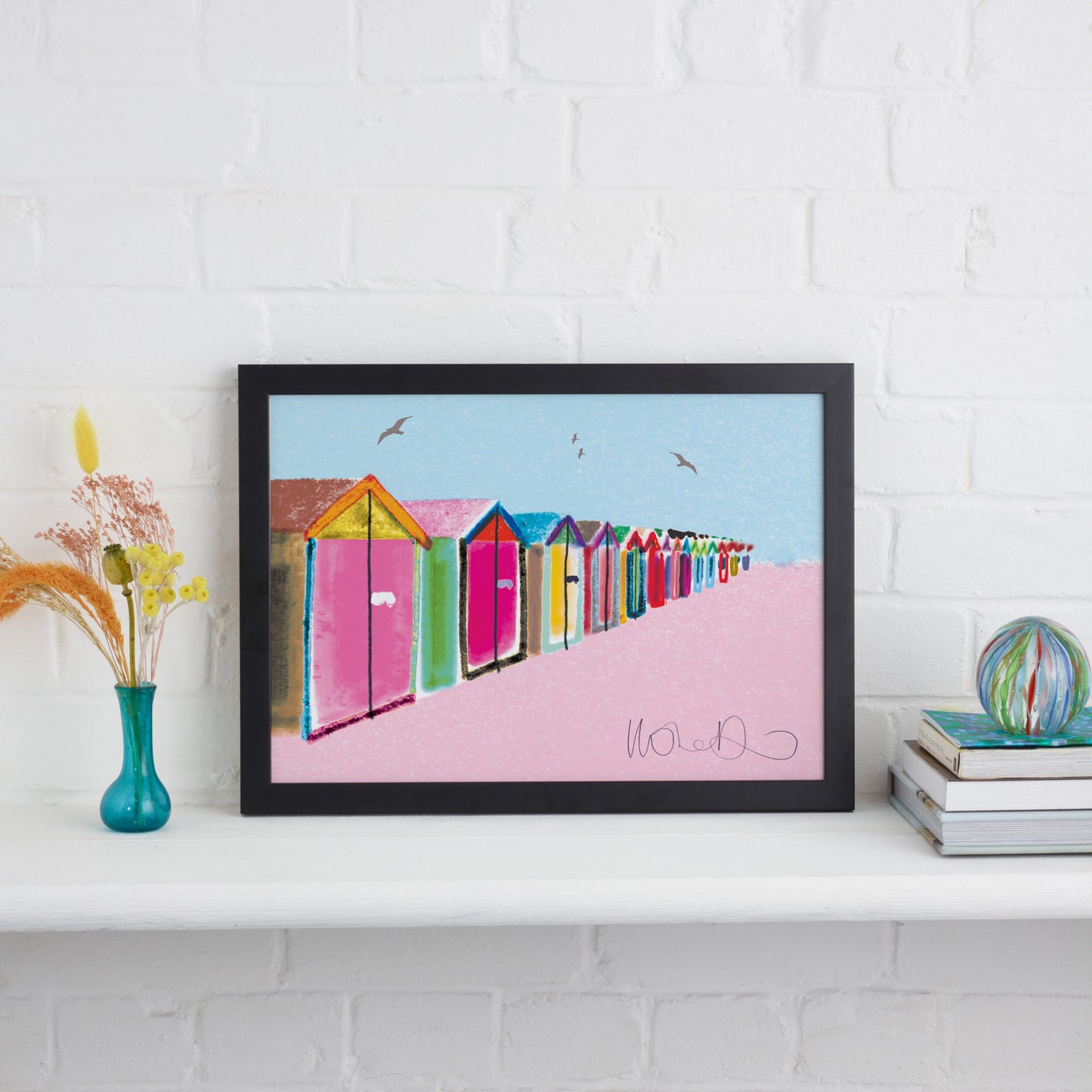 BRIGHTON BEACH HUTS PRINT