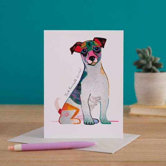 Jack Russell Terrier Dog Card, Dog Gift, I DREW DOGS, WF016