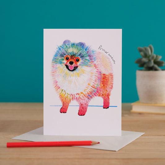 Pomeranian Dog Card, Dog Gift, I DREW DOGS, WF019