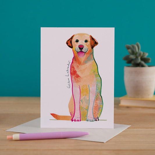 Golden Labrador Dog Card, Dog Gift, I DREW DOGS, WF023